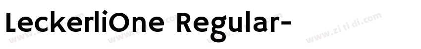 LeckerliOne Regular字体转换